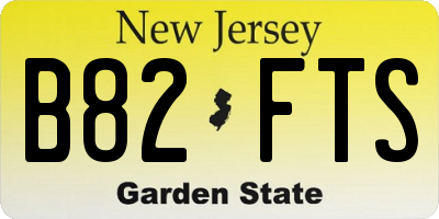 NJ license plate B82FTS