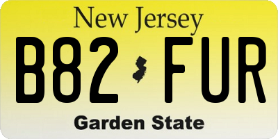 NJ license plate B82FUR