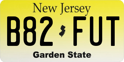 NJ license plate B82FUT