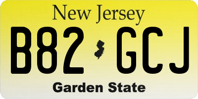 NJ license plate B82GCJ