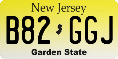 NJ license plate B82GGJ