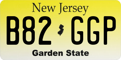 NJ license plate B82GGP