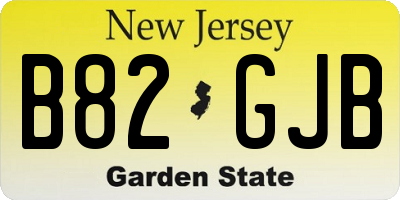 NJ license plate B82GJB