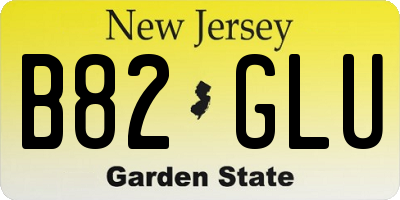NJ license plate B82GLU