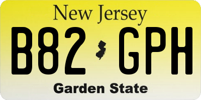NJ license plate B82GPH