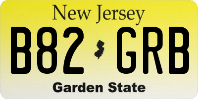 NJ license plate B82GRB