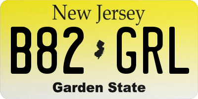 NJ license plate B82GRL