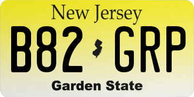 NJ license plate B82GRP