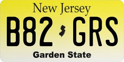 NJ license plate B82GRS