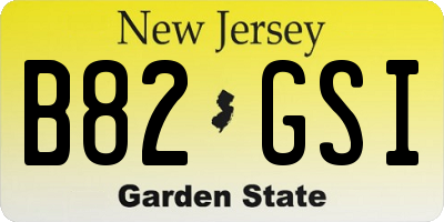 NJ license plate B82GSI