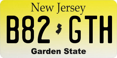 NJ license plate B82GTH
