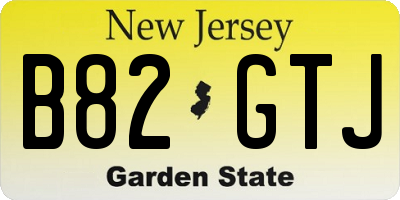 NJ license plate B82GTJ
