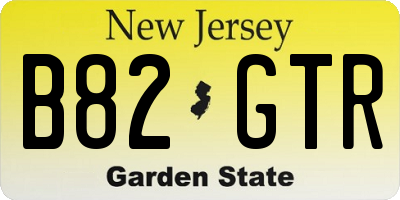 NJ license plate B82GTR