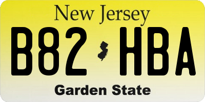 NJ license plate B82HBA
