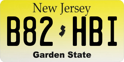 NJ license plate B82HBI
