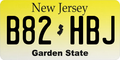 NJ license plate B82HBJ