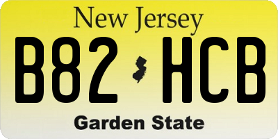 NJ license plate B82HCB