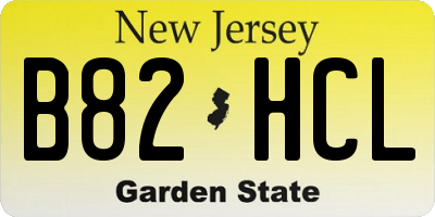 NJ license plate B82HCL