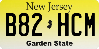 NJ license plate B82HCM