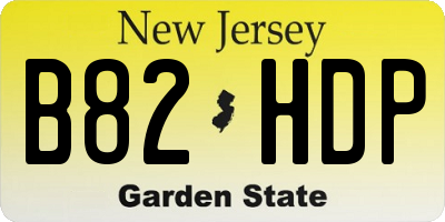 NJ license plate B82HDP