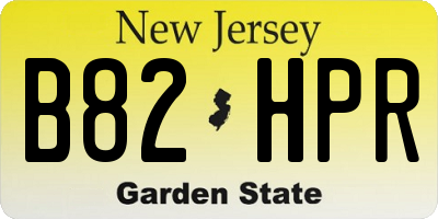 NJ license plate B82HPR