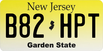 NJ license plate B82HPT