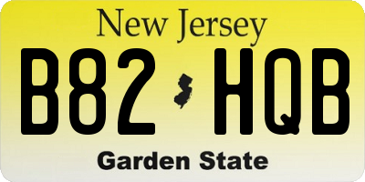 NJ license plate B82HQB