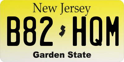 NJ license plate B82HQM
