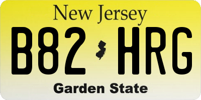 NJ license plate B82HRG