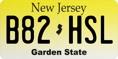 NJ license plate B82HSL