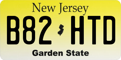 NJ license plate B82HTD
