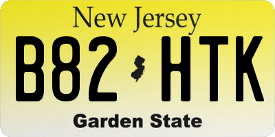 NJ license plate B82HTK