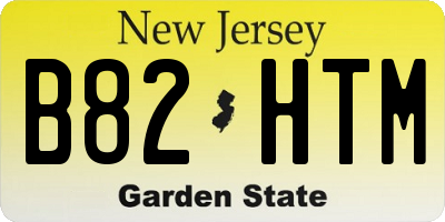 NJ license plate B82HTM