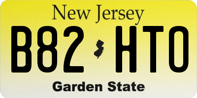 NJ license plate B82HTO