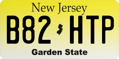 NJ license plate B82HTP