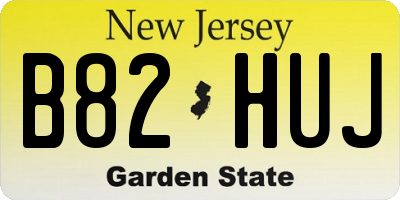 NJ license plate B82HUJ