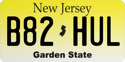 NJ license plate B82HUL