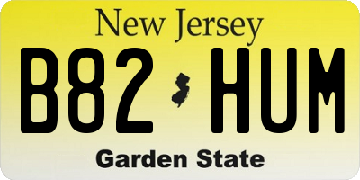 NJ license plate B82HUM