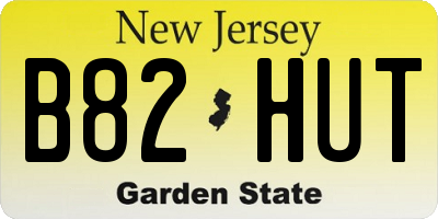 NJ license plate B82HUT