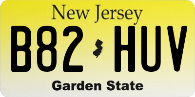 NJ license plate B82HUV