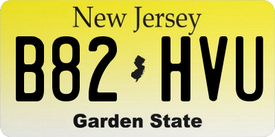 NJ license plate B82HVU