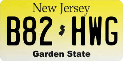 NJ license plate B82HWG