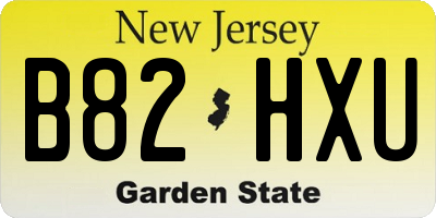 NJ license plate B82HXU