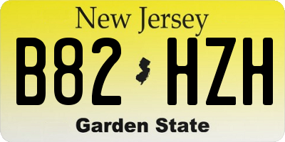 NJ license plate B82HZH