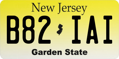 NJ license plate B82IAI