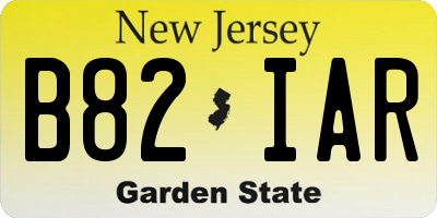 NJ license plate B82IAR