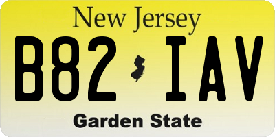 NJ license plate B82IAV