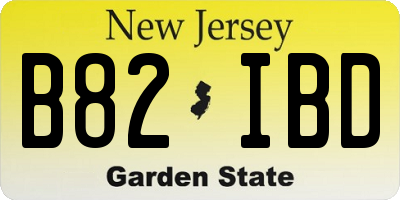 NJ license plate B82IBD