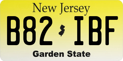 NJ license plate B82IBF