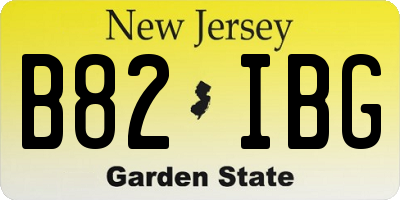 NJ license plate B82IBG
